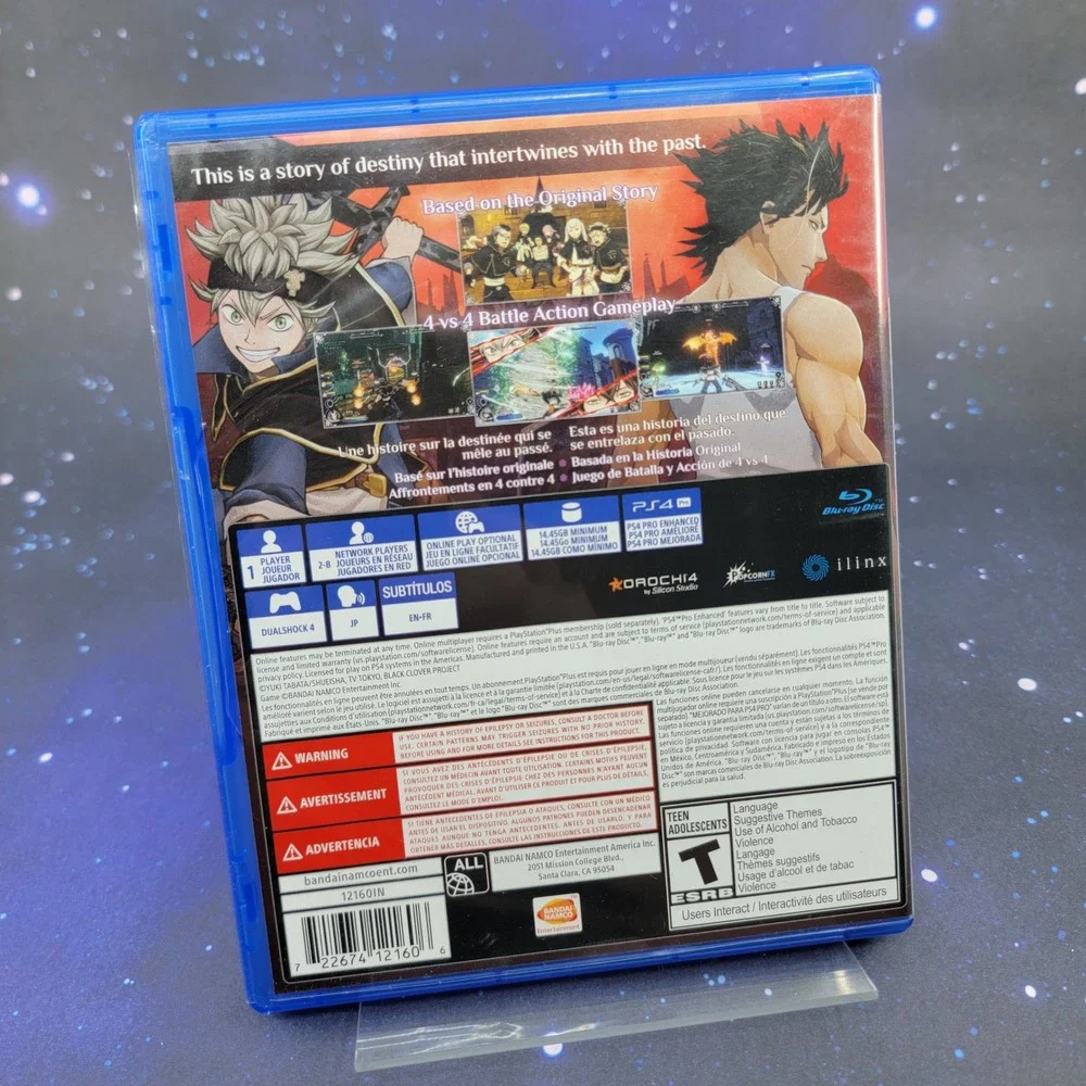 Black Clover Quartet Knights PS4 PlayStation 4 Bandai Namco Anime Action Game